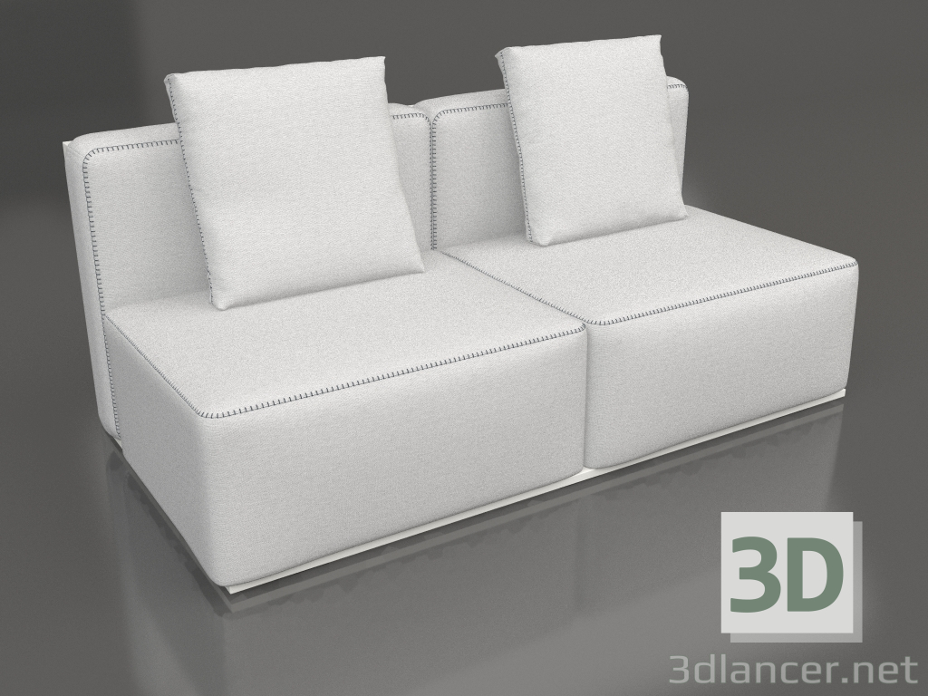 modèle 3D Module canapé section 4 (Gris agate) - preview