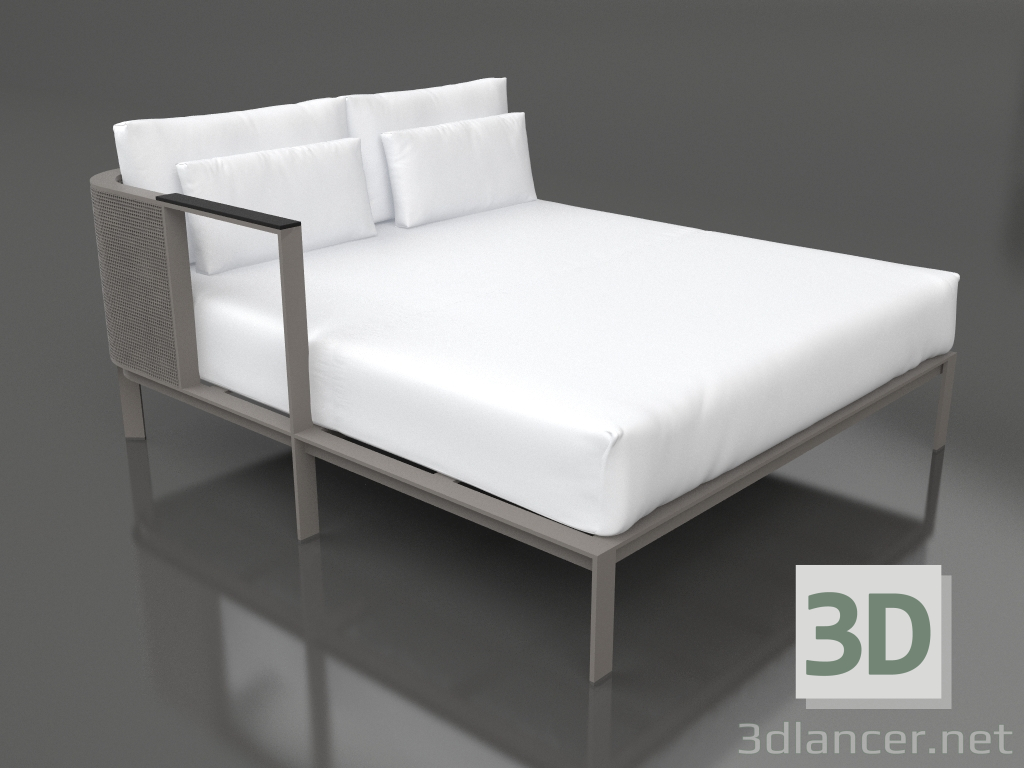 modello 3D Modulo divano XL, sezione 2 destra (grigio quarzo) - anteprima