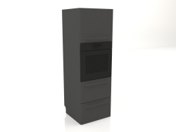 Oven and two drawers 60 cm (black)