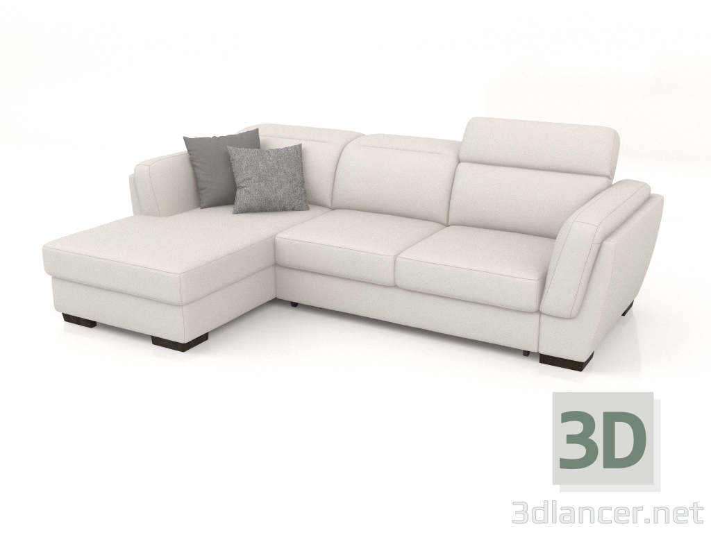 modèle 3D Canapé Kelly avec pouf (Hercules 21) - preview