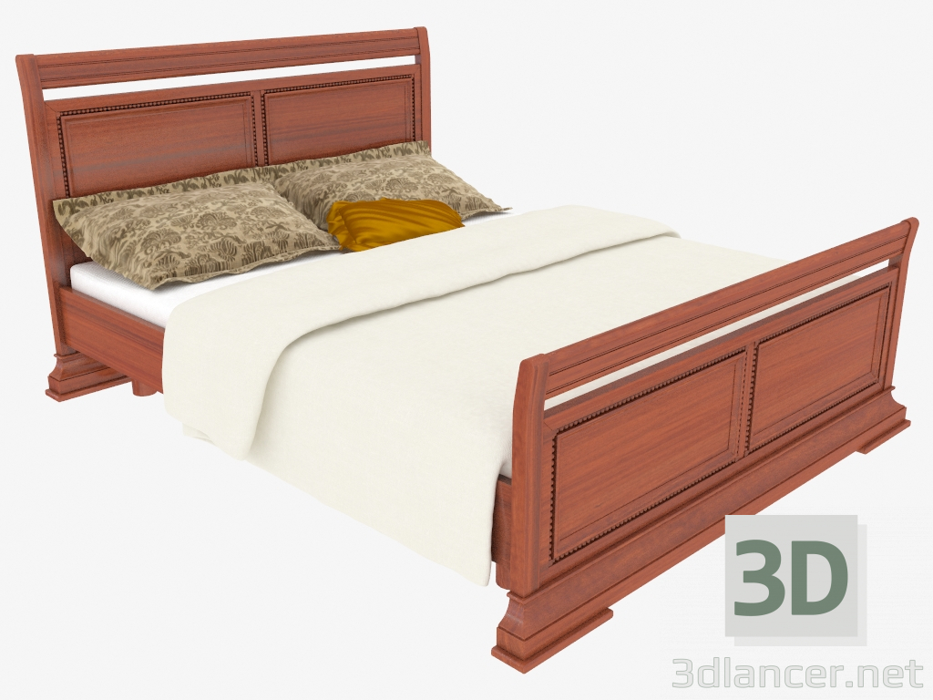 3D modeli Klasik tarzda çift kişilik yatak 1812 - önizleme