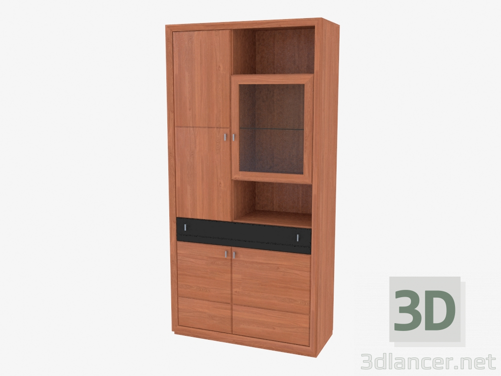 3d model Elemento de una pared de muebles central (7460-29) - vista previa