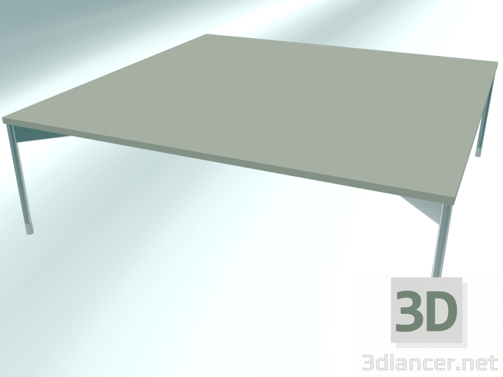 3d model Mesa de centro cuadrada baja (CS40 Chrome G3, 800x800x250 mm) - vista previa