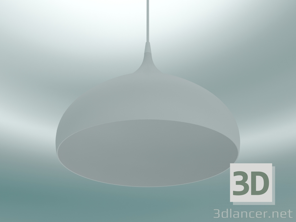 modello 3D Lampada a sospensione rotante (BH2, Ø40cm, H 34cm, bianco opaco) - anteprima