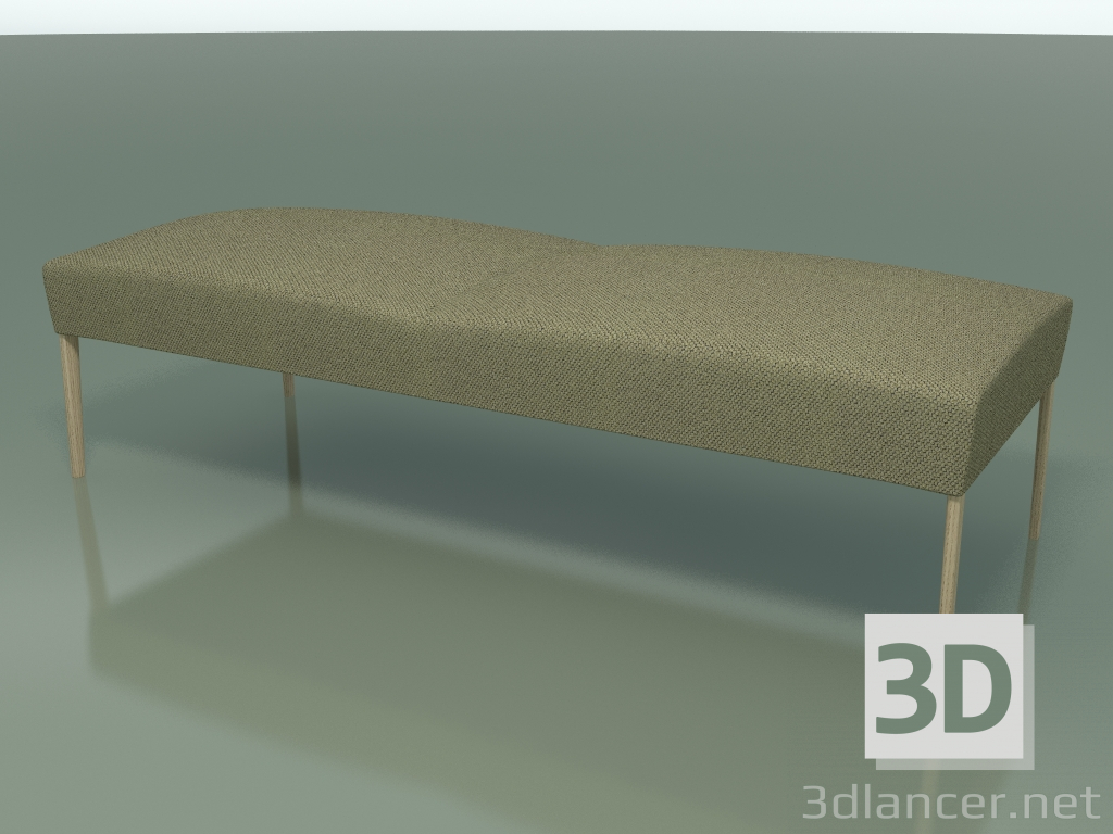 modello 3D Panchina doppia 2714 (rovere sbiancato) - anteprima