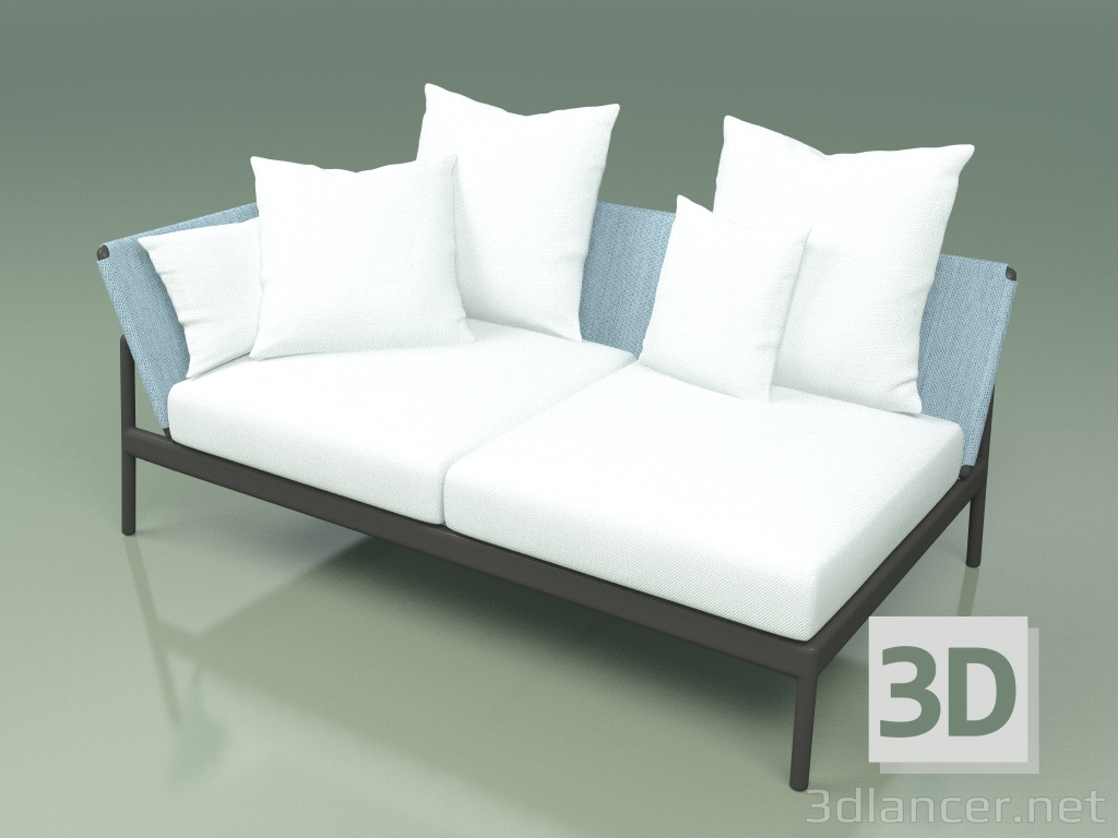 modello 3D Modulo divano destro 004 (Metal Smoke, Batyline Sky) - anteprima