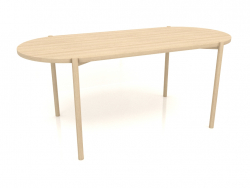 डाइनिंग टेबल डीटी 08 (सीधा अंत) (1800x819x754, लकड़ी सफेद)