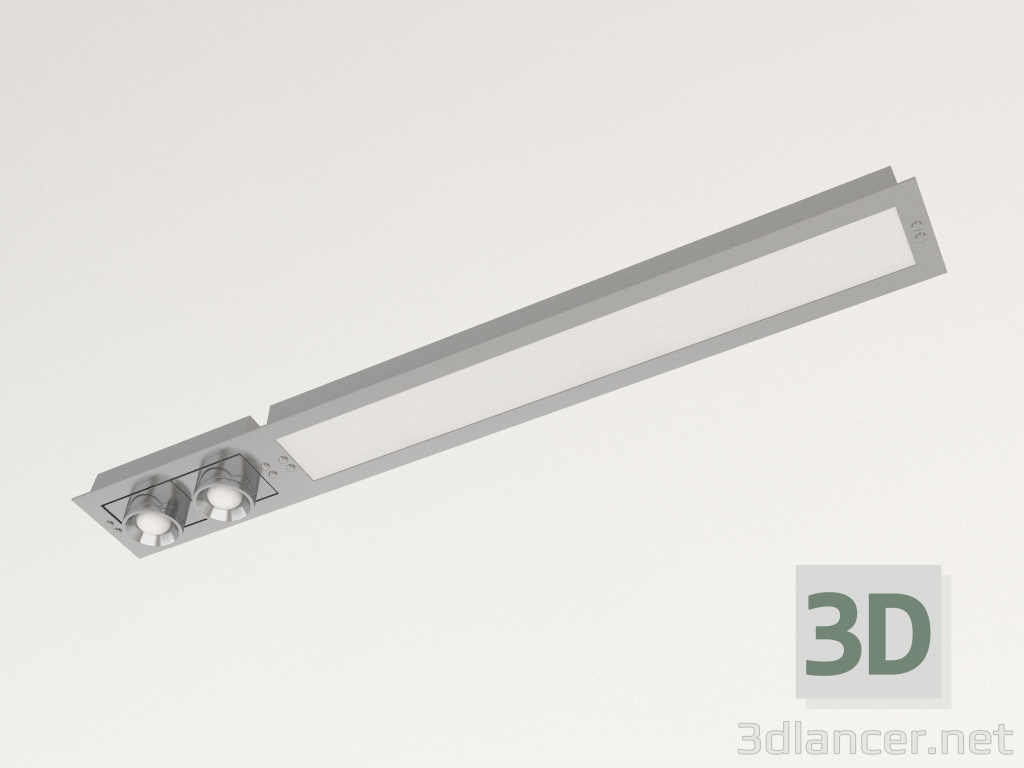 modello 3D Lampada da incasso Minus XXL - anteprima