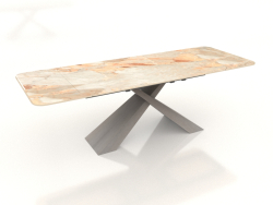 Folding table Torino 160-240 (gray ceramic-gray oak)