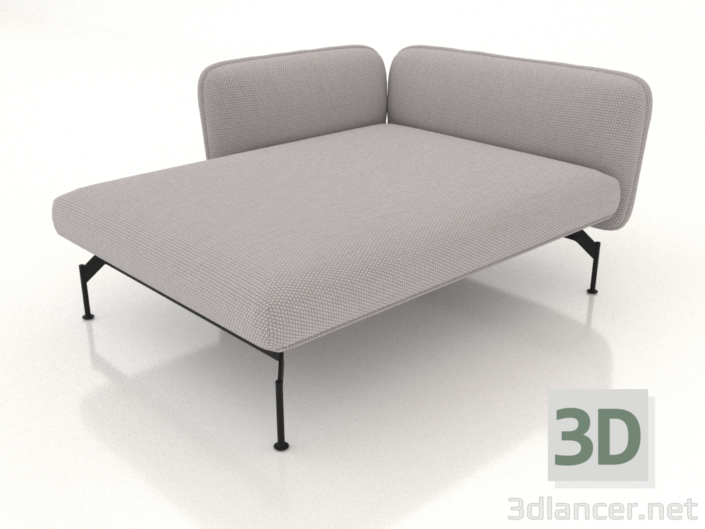 3d model Chaise longue 125 with armrest 85 on the left - preview
