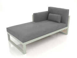 Modular sofa, section 2 left, high back (Cement gray)