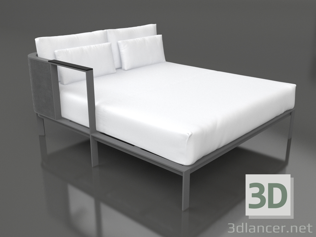 3d model Sofa module XL, section 2 right (Anthracite) - preview