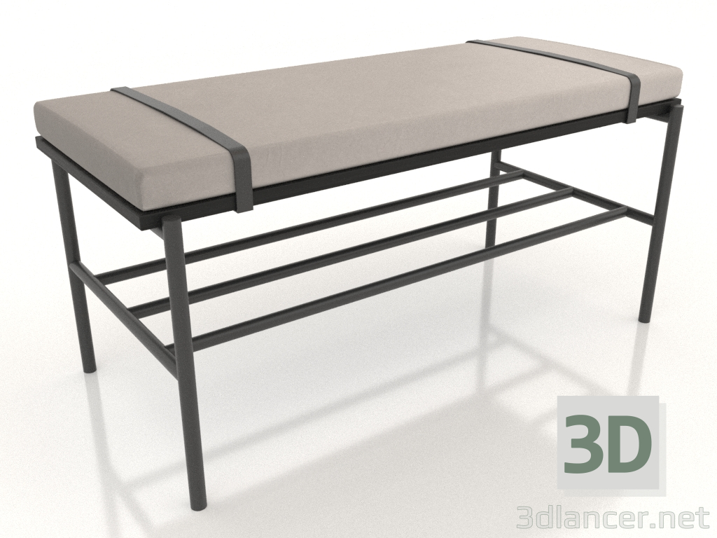 3D Modell Bank 900 mm (schwarz RAL 9005) - Vorschau