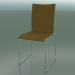3d model Chair with high back on a sled, with fabric upholstery (108) - preview