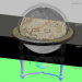 3d Вантажний глобус світу на дерев'яній підставці pbr Low-poly 3D модель модель купити - зображення