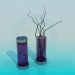 modello 3D Candela vaso insieme - anteprima