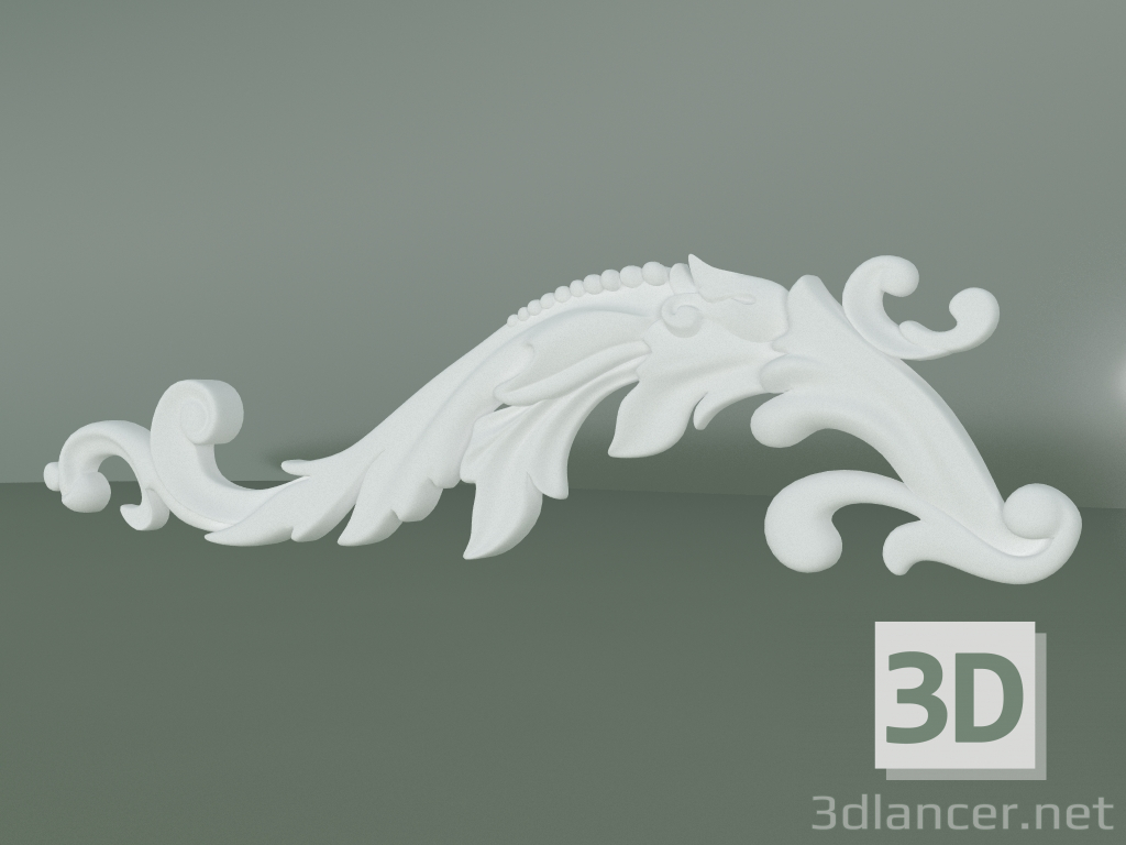 modello 3D Elemento decorativo in stucco ED018-2 - anteprima