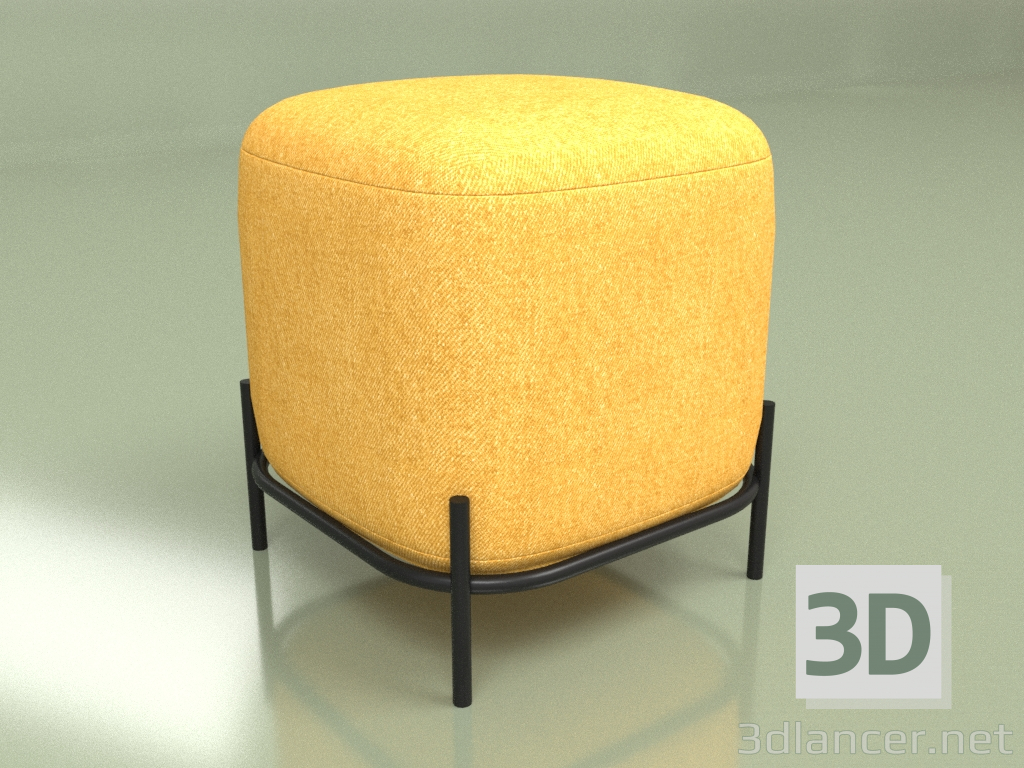 modèle 3D Pouf carré Pawai (moutarde) - preview
