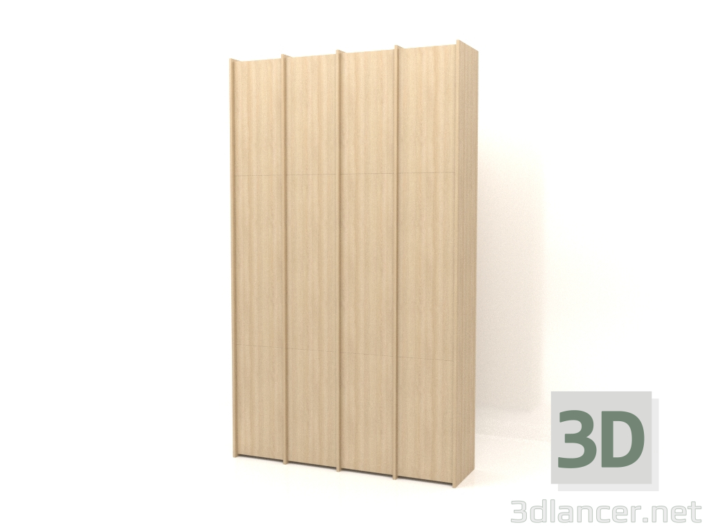 3D Modell Modulschrank ST 07 (1530x409x2600, Holz weiß) - Vorschau