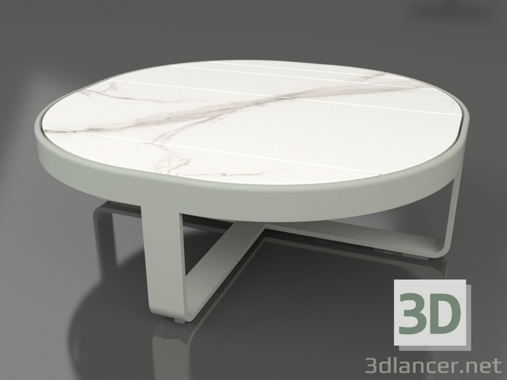 modello 3D Tavolino rotondo Ø90 (DEKTON Aura, Grigio cemento) - anteprima