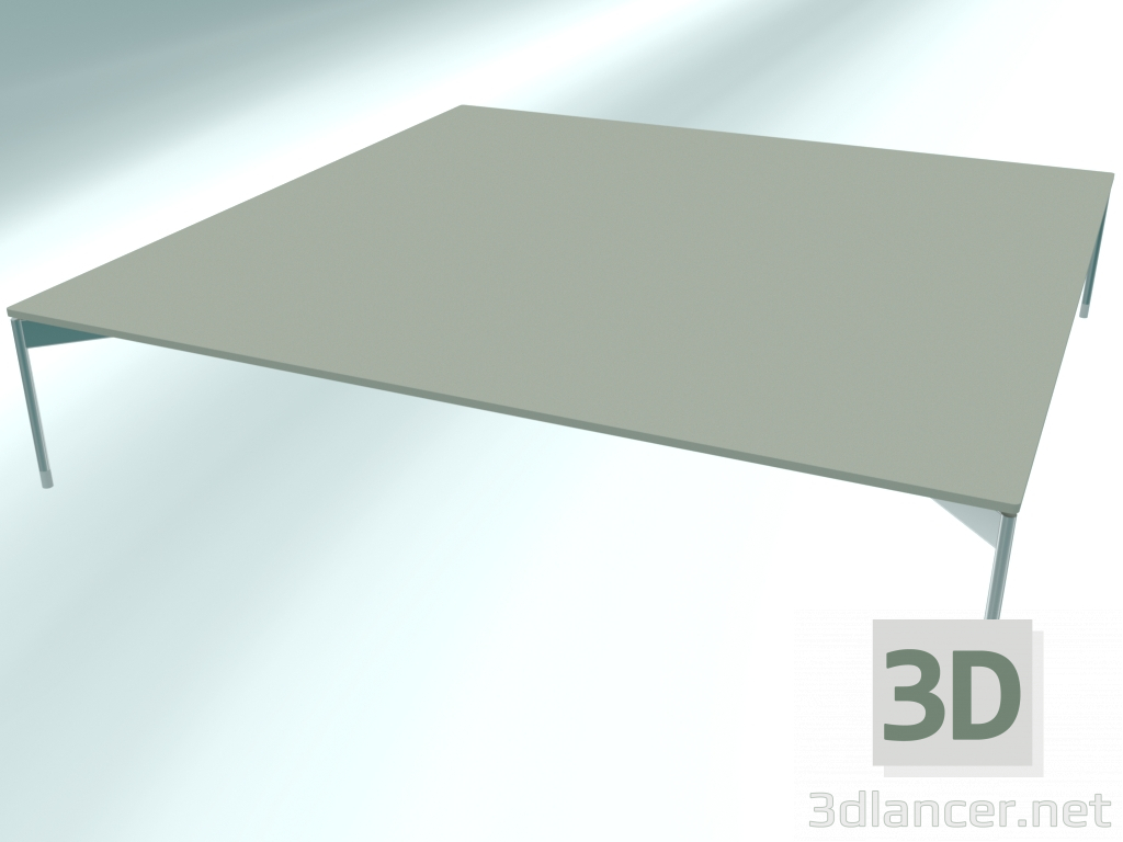 modello 3D Tavolino quadrato basso (CS41 cromato G3, 1200x1200x250 mm) - anteprima