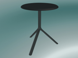 Table MIURA (9553-01 (Ø 60cm), H 73cm, noir noir)