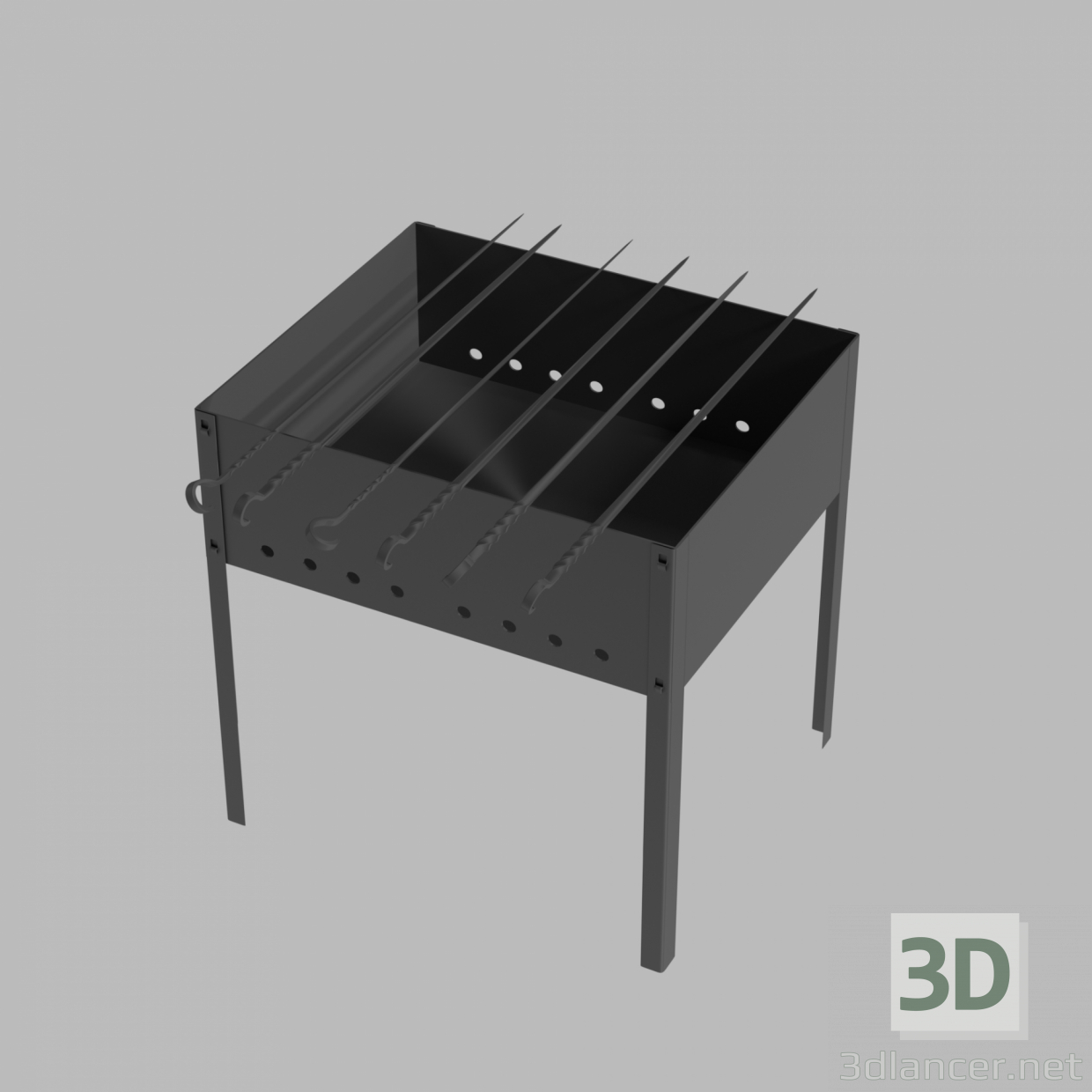3D Şişleri ile mangal modeli satın - render
