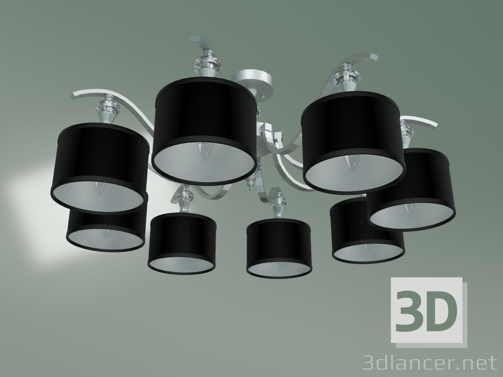 modello 3D Lampadario a soffitto 60070-8 (argento) - anteprima
