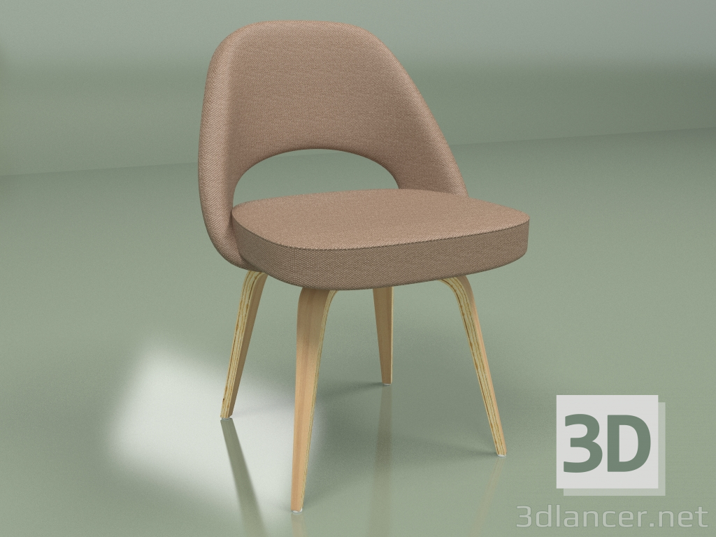 3d model Armchair Side 1 (light brown) - preview