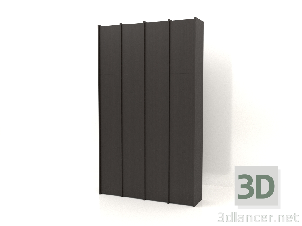 3 डी मॉडल मॉड्यूलर अलमारी एसटी 07 (1530x409x2600, लकड़ी का भूरा गहरा) - पूर्वावलोकन