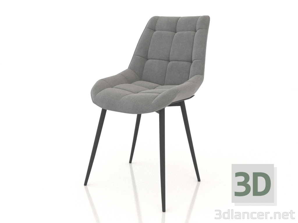 modèle 3D Chaise Marisa (gris clair - noir) - preview