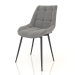 Modelo 3d Cadeira Marisa (cinza claro - preto) - preview