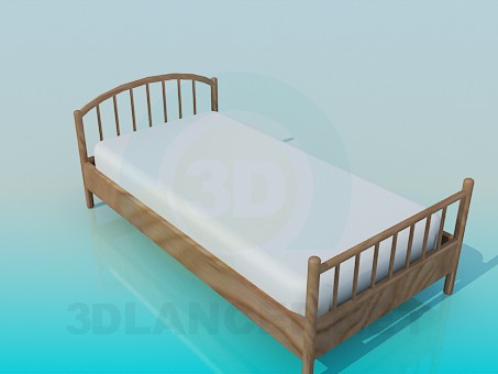 modelo 3D Cama de madera para un niño - escuchar modelo 3D Cama de madera para un niño - escuchar