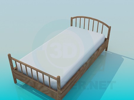 modelo 3D Cama de madera para un niño - escuchar modelo 3D Cama de madera para un niño - escuchar