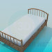 3D Modell Hölzernes Bett für ein Kind - Vorschau