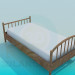3d модель Дерев'яне ліжко для дитини – превью