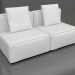 modello 3D Modulo divano, sezione 4 (Nero) - anteprima