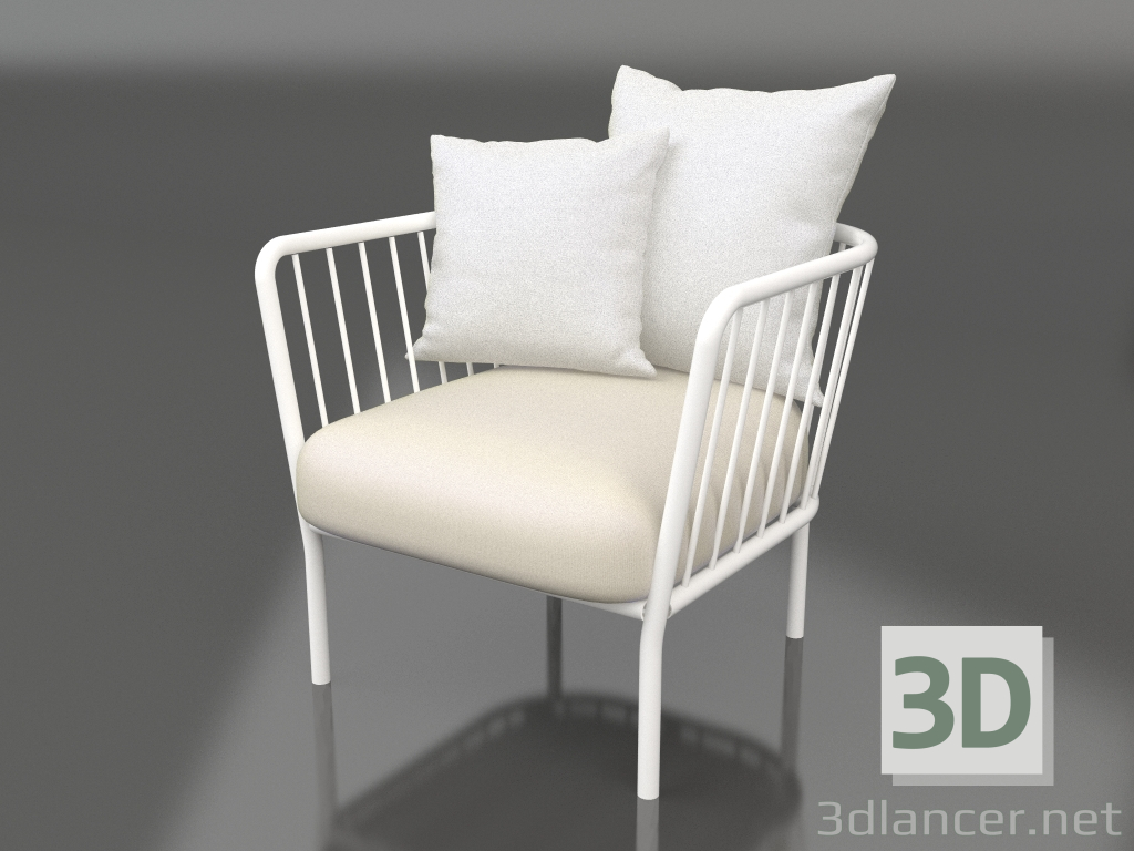 3 डी मॉडल आर्मचेयर (सफ़ेद) - पूर्वावलोकन