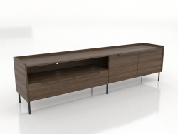 Mobile porta TV LARGE OPEN 2200 mm (frassino noce alleggerito)