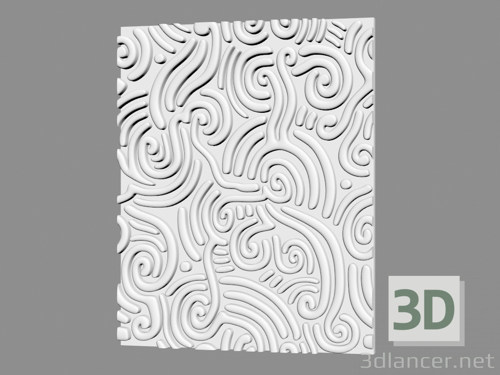 modèle 3D Panneau mural de gypse (article 107) - preview