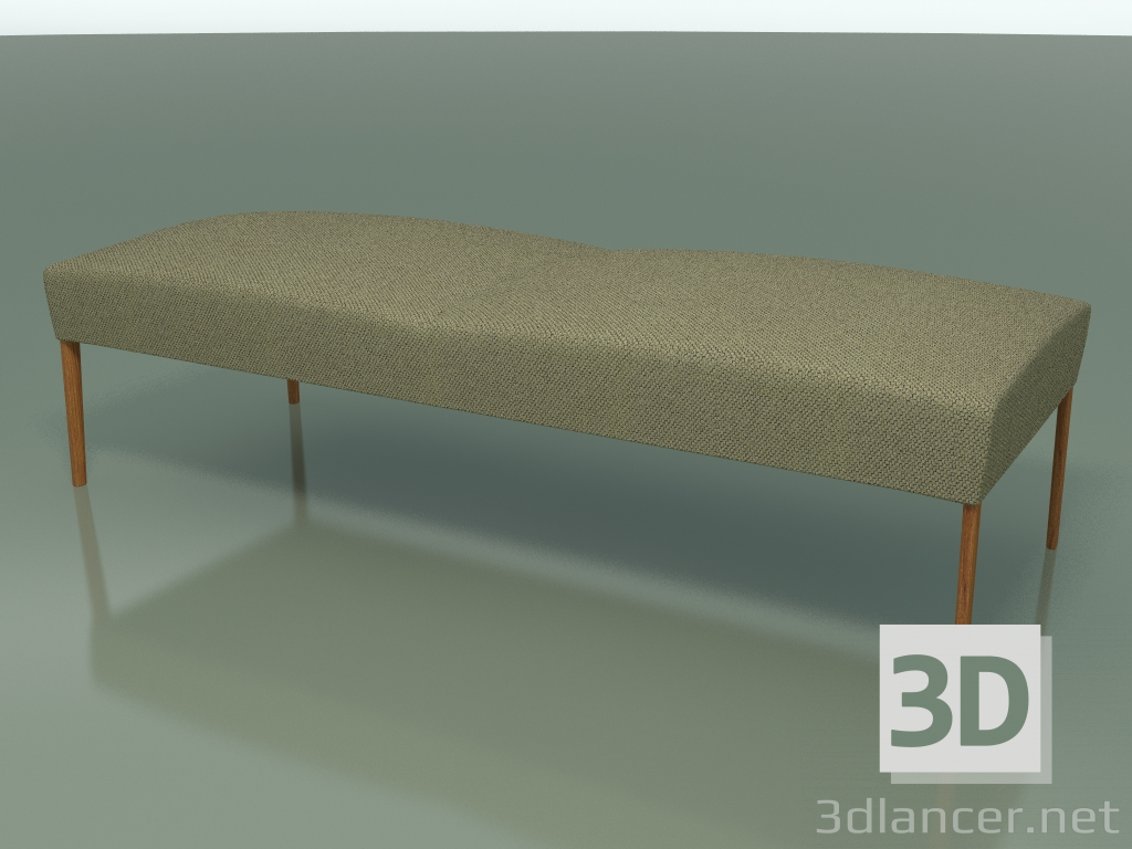 modèle 3D Banquette double 2714 (effet teck) - preview