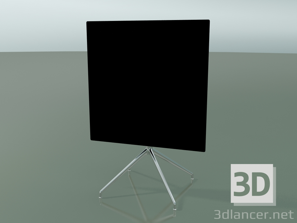 3D Modell Quadratischer Tisch 5742 (H 72,5 - 79 x 79 cm, gefaltet, schwarz, LU1) - Vorschau