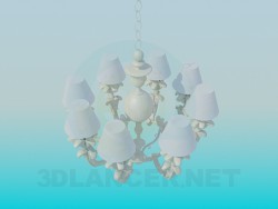 Wooden chandelier