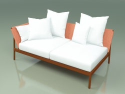Sofa module right 004 (Metal Rust, Batyline Orange)