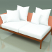 Modelo 3d Módulo do sofá à direita 004 (Metal Rust, Batyline Orange) - preview