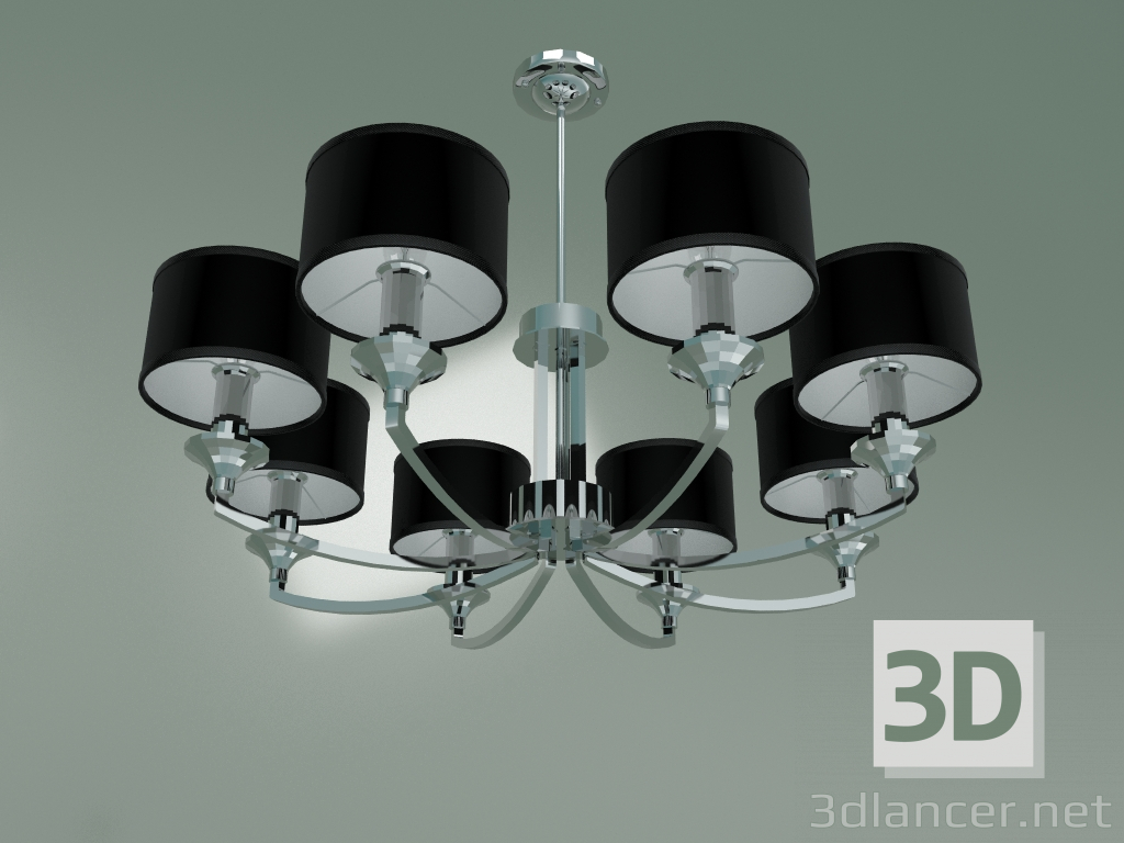 3d model Hanging chandelier 60067-8 (chrome) - preview