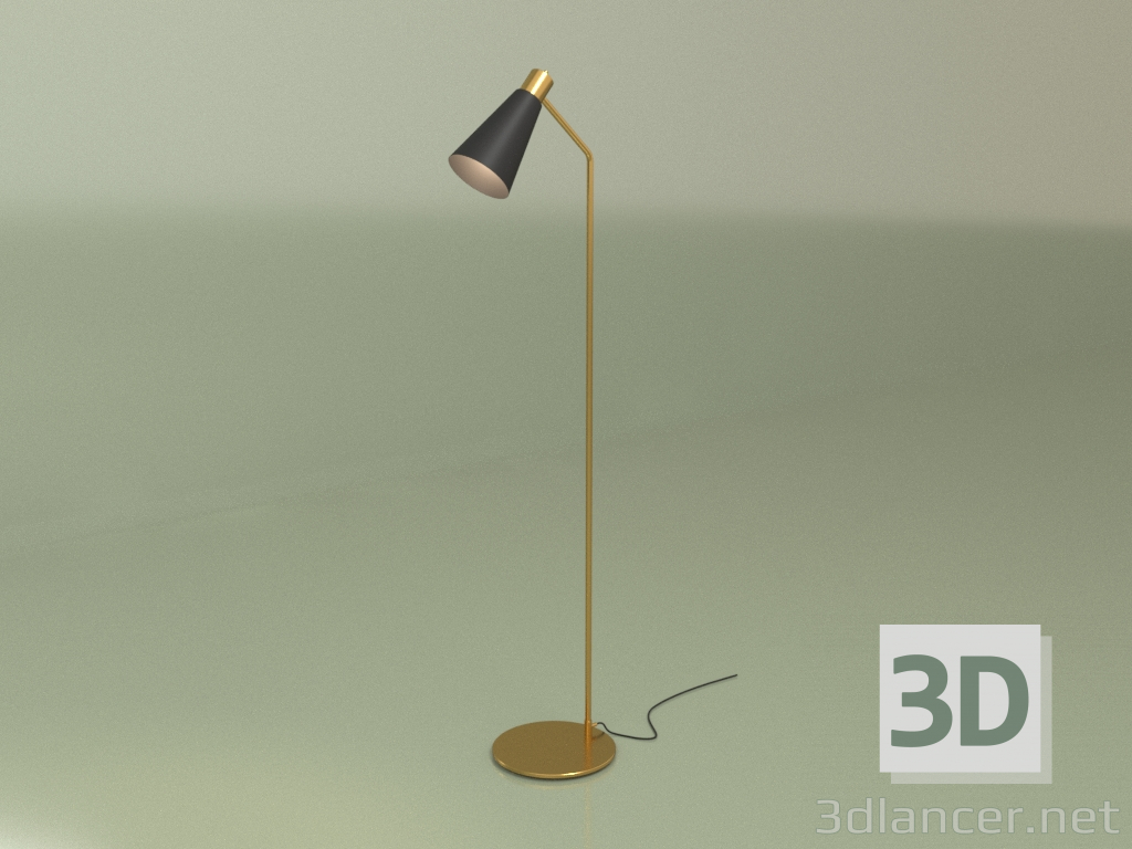 3d model Lámpara de pie OA (latón) - vista previa