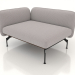 3d model 1.5-seater sofa module with an armrest on the left (leather upholstery on the outside) - preview