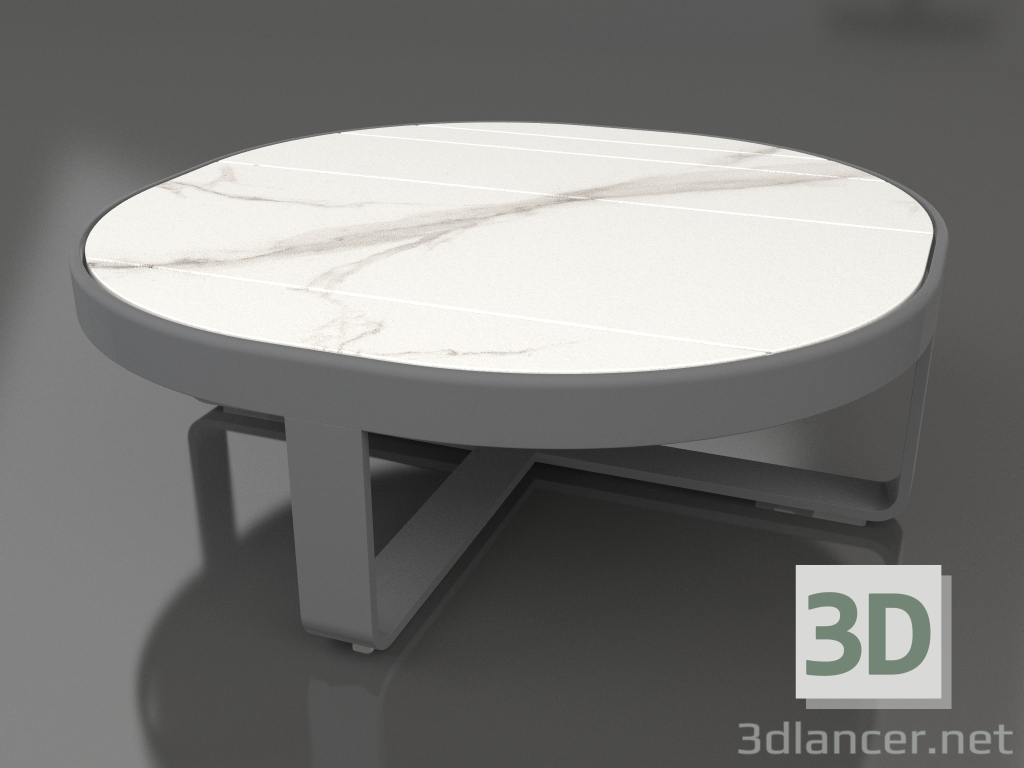 3D Modell Runder Couchtisch Ø90 (DEKTON Aura, Anthrazit) - Vorschau