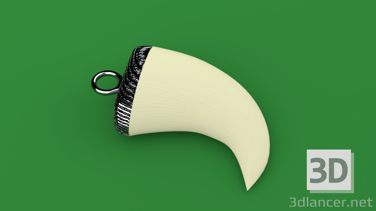 3d model Claw pendant - preview 3d model Claw pendant - preview